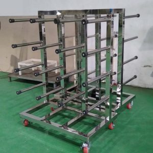 Xe đẩy cuộn nguyên vật liệu công nghiệp cho nhà xưởng